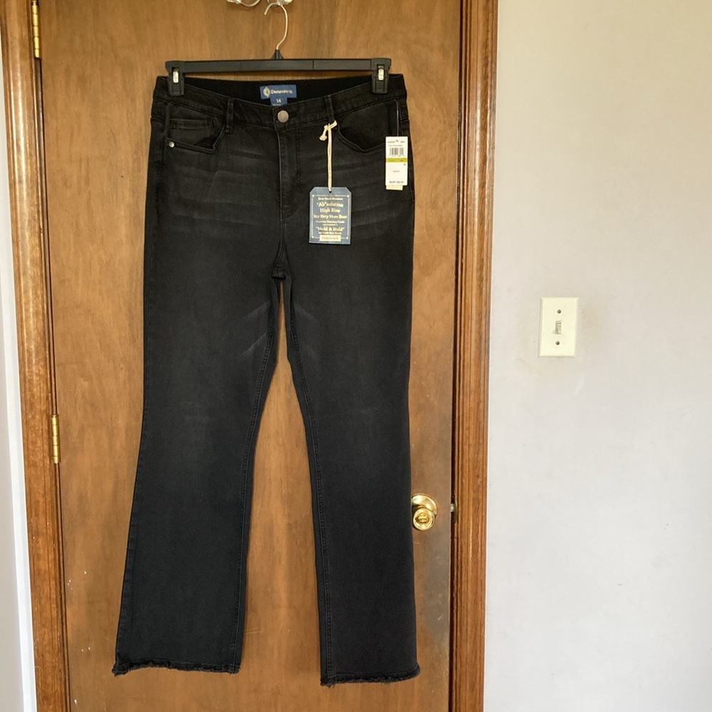 Democracy ab solution high rise itty bitty more boot jean raw hem 14 - Picture 15 of 17